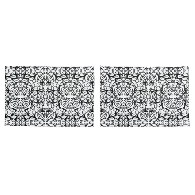 Funda De Cojín Rosasdoodle (Reverso-Set)