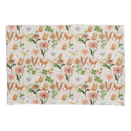 Funda De Cojín Rough Bamboo Floral Daisy Shamrock Farmhouse
