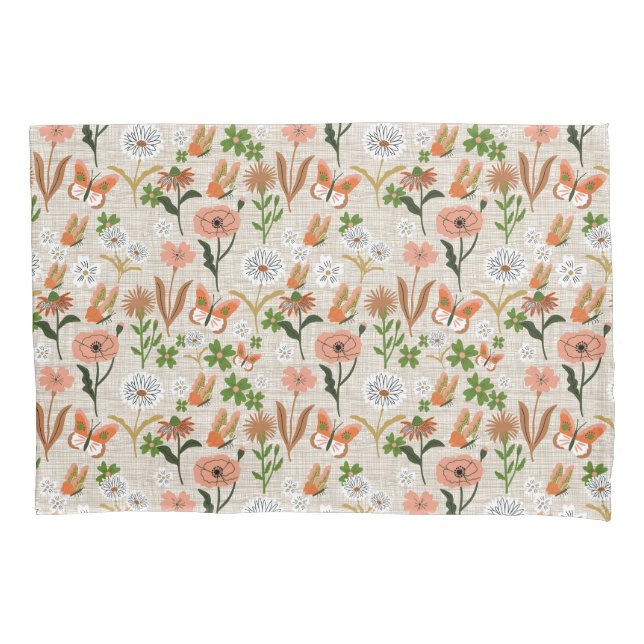 Funda De Cojín Rough Bamboo Floral Daisy Shamrock Farmhouse (Anverso-izquierdo)