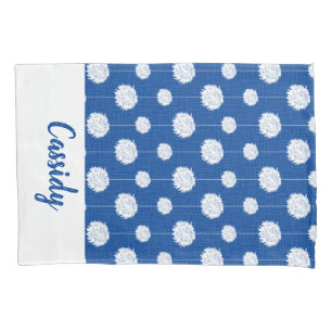 Funda De Cojín Royal Blue Cheerleader Pom Pom Pattern