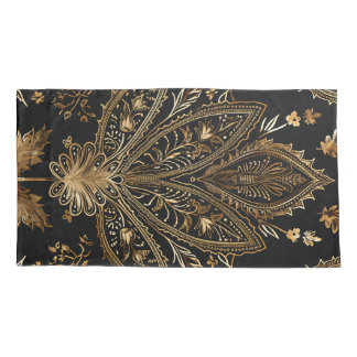 Funda De Cojín Royal Indian Luxury Black & Gold