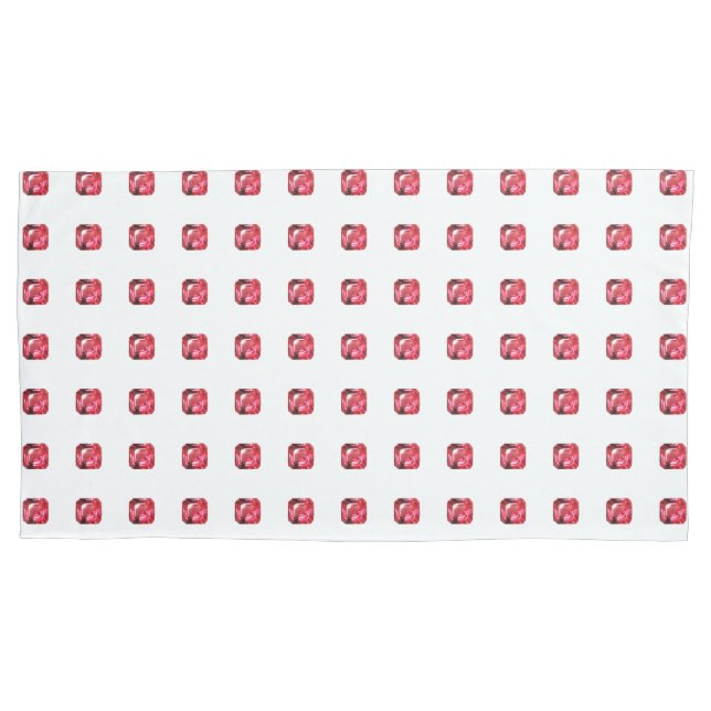 Funda De Cojín Ruby Gemstone Pink (Anverso-izquierdo)