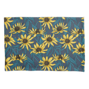 Funda De Cojín Rudbekia amarilla en la marina
