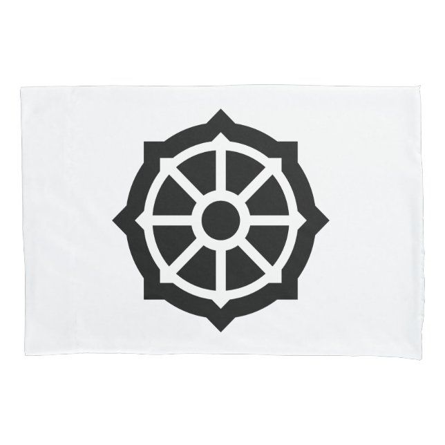 Funda De Cojín Rueda de Dharma (Budismo, hinduismo) (Anverso-izquierdo)