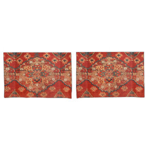 Funda De Cojín Rug kilim turca antigua roja persa