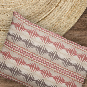 Funda De Cojín Rust Red Taupe Beige Oscuro Arte Tribal Brown