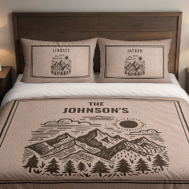 Funda De Cojín Rustic Modern Mountain Custom
