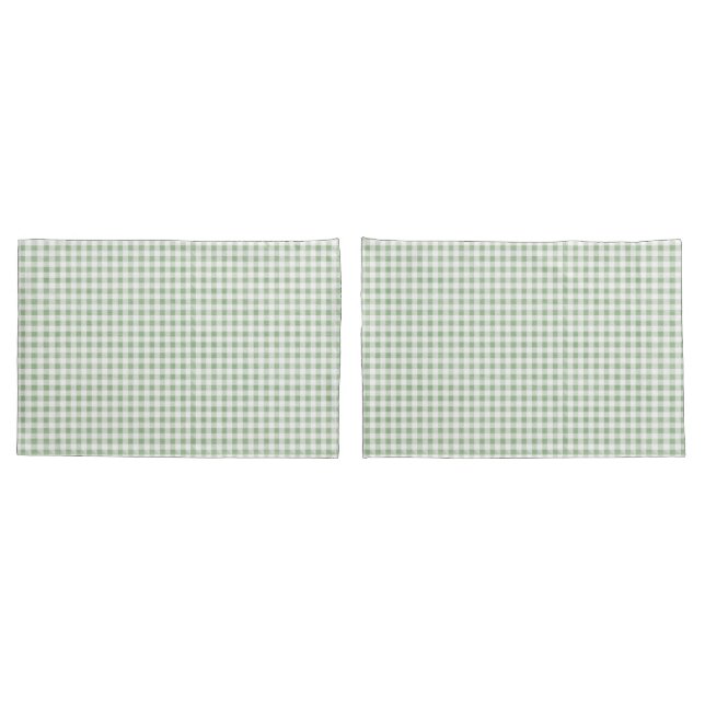 Funda De Cojín Rustic Neutral Sage Gingham Buffalo Plaid (Reverso-Set)