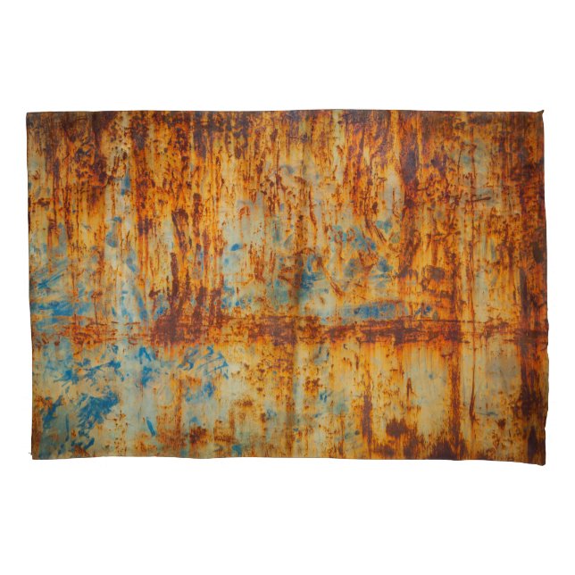 Funda De Cojín Rusty Blue Metalizado Textura (Anverso)