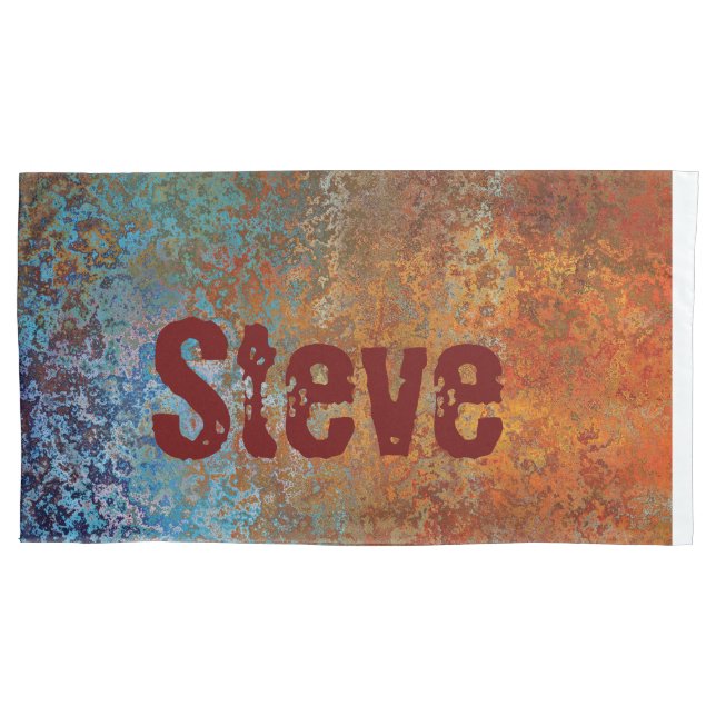 Funda De Cojín Rusty, Verdigris, Grunge Steampunk Personalizado (Anverso)