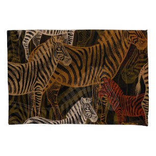 Funda De Cojín Safari africano: diseño de vintage de cebra