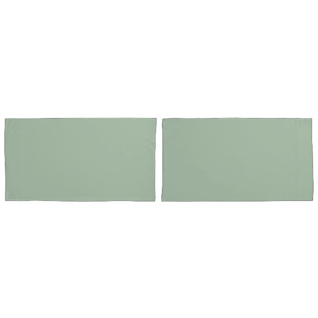 Funda De Cojín Sage Green Bedding Pillowcases – Soft Green Matchi (Anverso - Set)