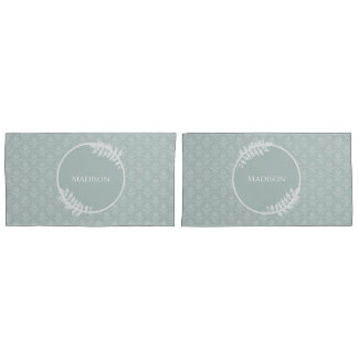 Funda De Cojín Sage Green Elegant Damask