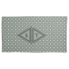 Funda De Cojín Sage Green Modern Monogram Decor