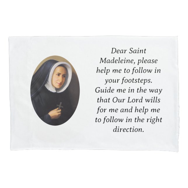 Funda De Cojín Saint Madeleine Patron Saint of Teachers (Anverso)