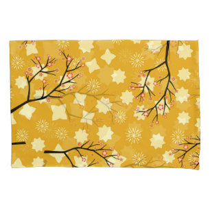 Funda De Cojín Sakura Elegance: Patrón floral chino.