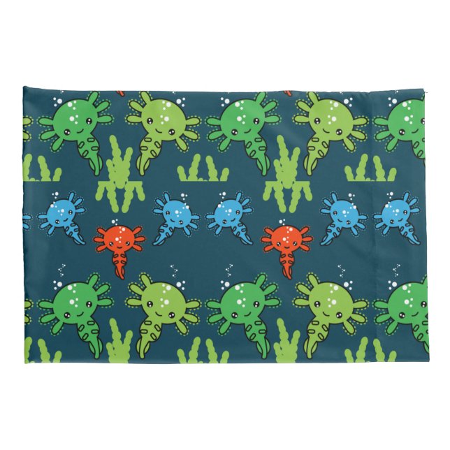 Funda De Cojín Salamander Axotl exótico (Reverso-derecho)