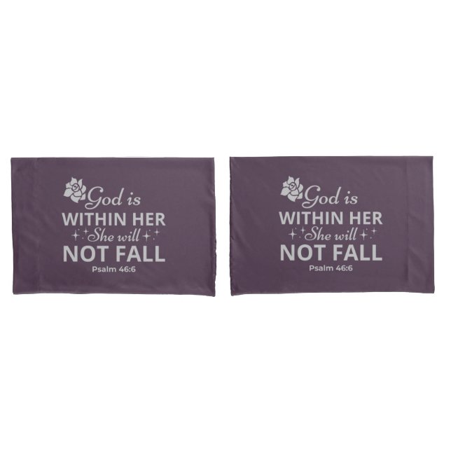 Funda De Cojín Salmo 46:6 Biblia del Día de la Madre versus aleta (Anverso - Set)