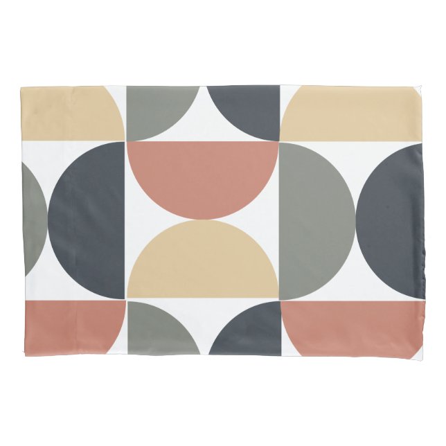 Funda De Cojín Salmón de carbón de medio siglo moderno (Anverso)