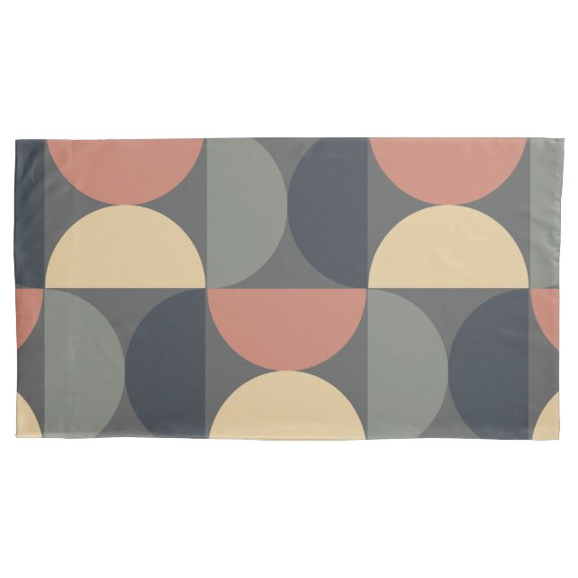 Funda De Cojín Salmón de carbón de medio siglo moderno (Anverso)