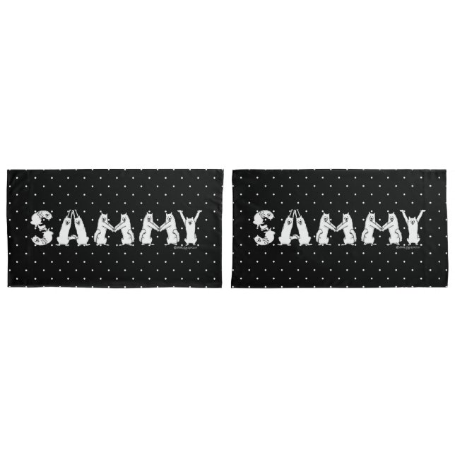 Funda De Cojín Sammy en letras samoyadas (Anverso - Set)