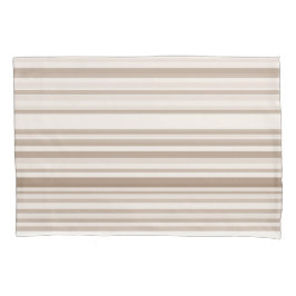 Funda De Cojín  Sand and White Linen Stripes