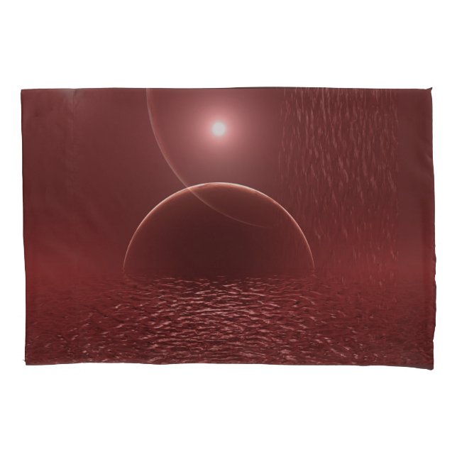 Funda De Cojín Scarlet Ocean Moon (Anverso)