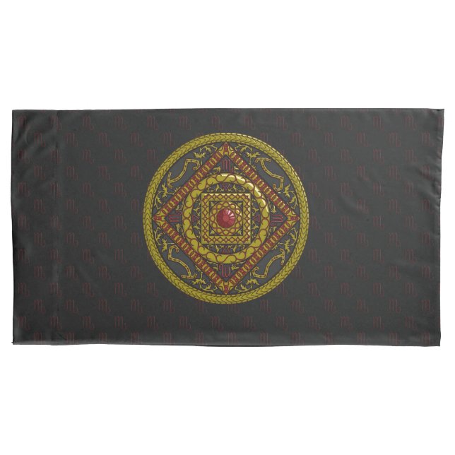 Funda De Cojín Scorpio Mandala Pillowcase (Anverso)