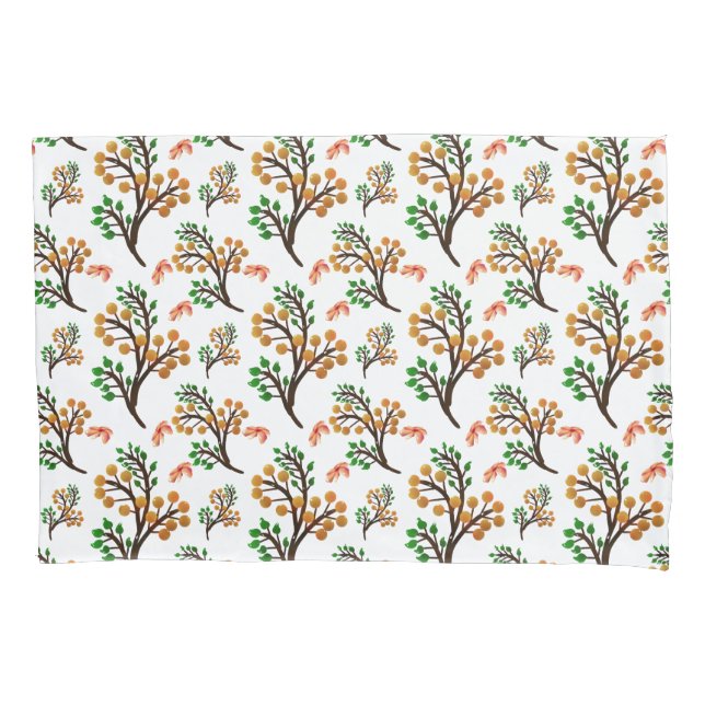 Funda De Cojín Seamless Botanical Pattern with Flowers | Cute Nat (Anverso)