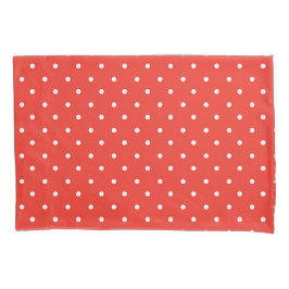 Funda De Cojín Seamless red background polka dot pattern