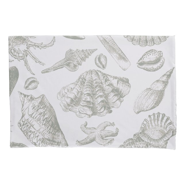 Funda De Cojín Seashell Soft Antique Art Beach Shells (Anverso)