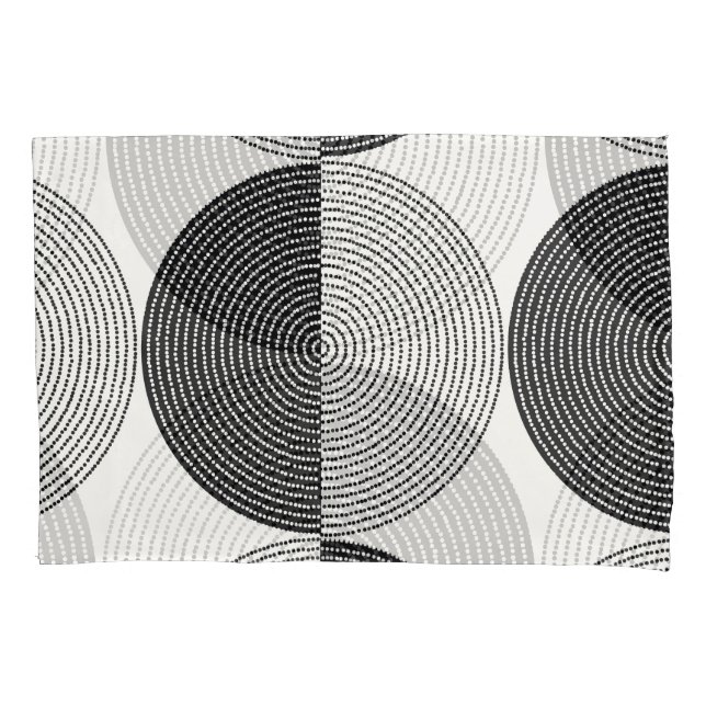Funda De Cojín Semicírculos geométricos: patrón simple. (Anverso)