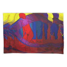 Funda De Cojín Señora roja Pillowcase del arte