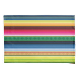 Funda De Cojín Serape combinado mexicano tradicional