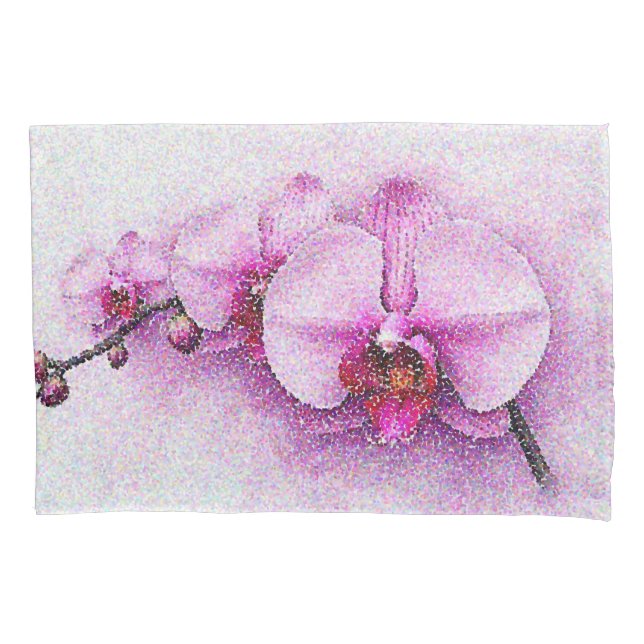 Funda De Cojín Serenata del Cielo de Orquídea (Anverso)