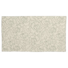 Funda De Cojín Serene Sage Green | Rosas Vintage Blossom