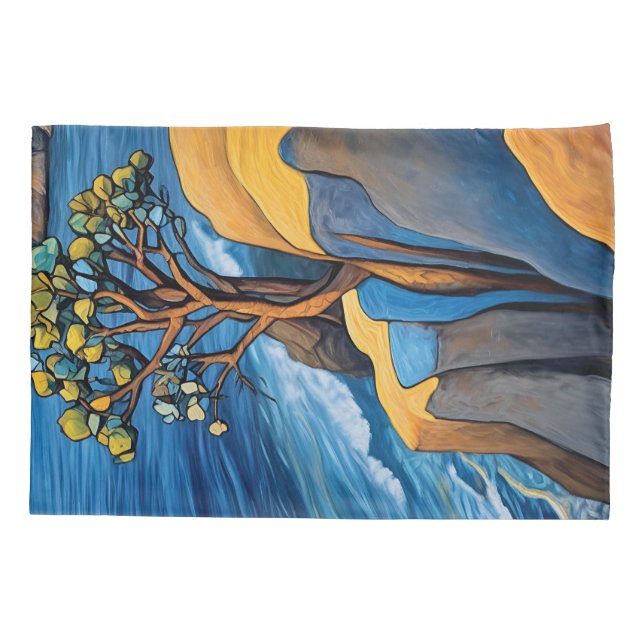 Funda De Cojín Serenidad Barrada de Viento (Reverso)