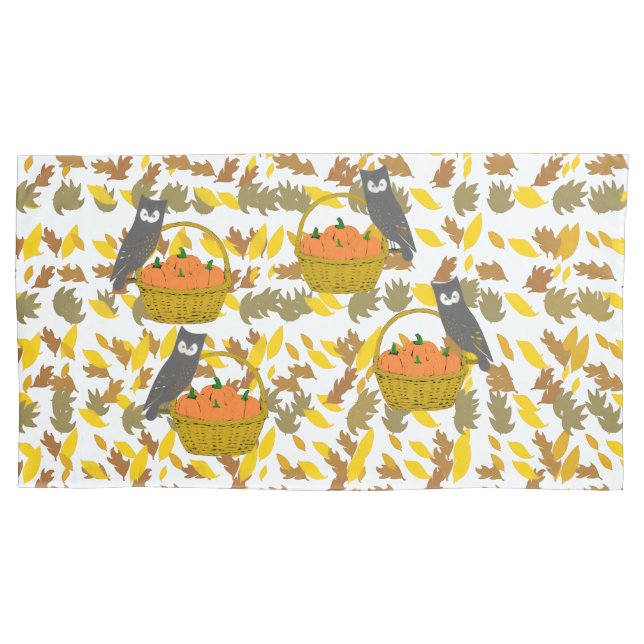 Funda De Cojín Set of 2 Autumn  Pumpkins Fall Pillow Cases / Sham (Anverso-izquierdo)