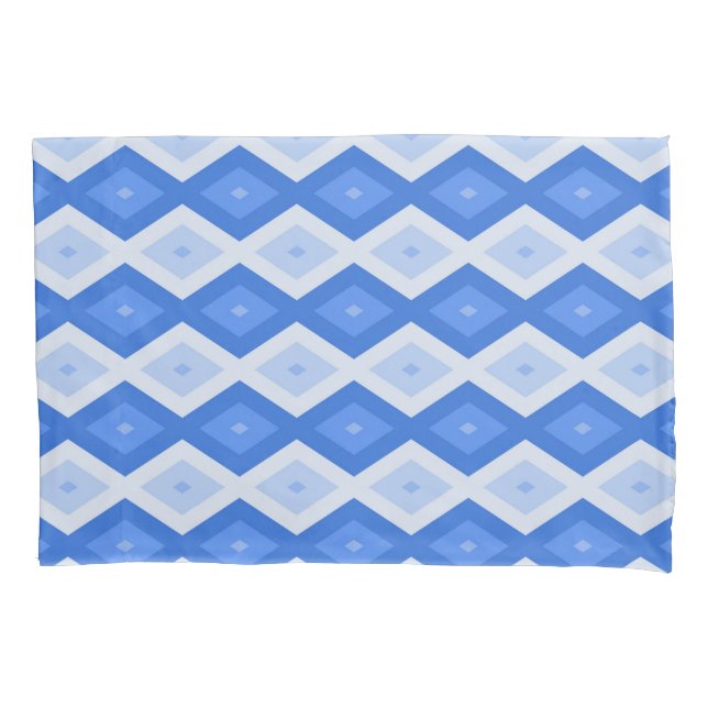 Funda De Cojín Shades of blue diamond pattern (Anverso)
