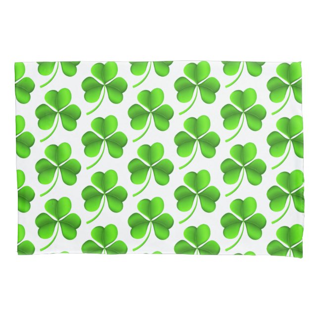Funda De Cojín Shamrock en blanco pccnt (Anverso)