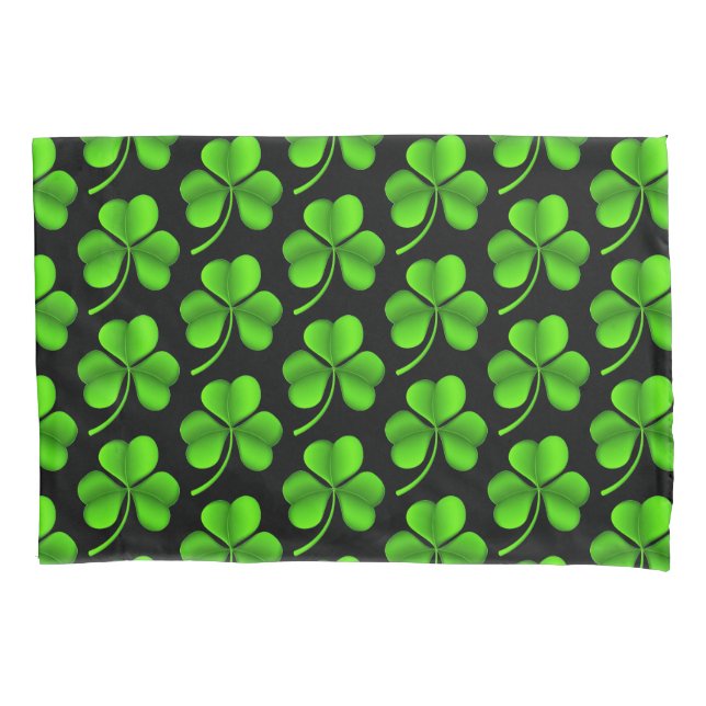 Funda De Cojín Shamrock on Black pccnt (Anverso)
