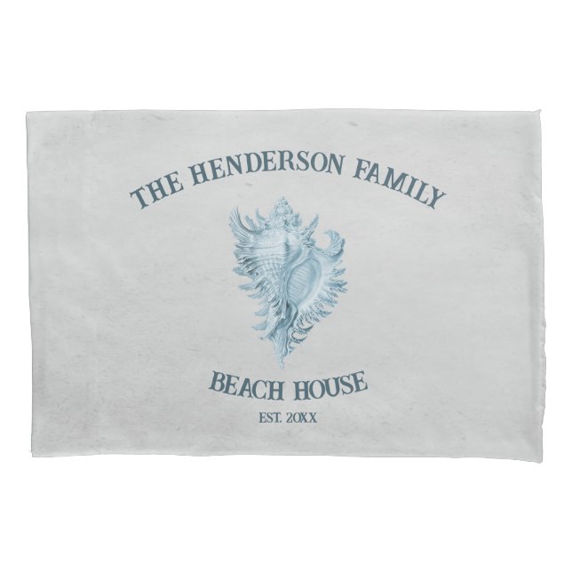 Funda De Cojín Shell de conexión azul (Anverso)