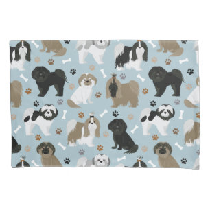 Funda De Cojín Shih Tzu Perro garras y huesos