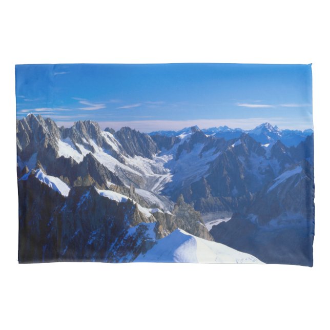 Funda De Cojín Sierra | Mont Blanc, Alpes Europeos (Anverso)