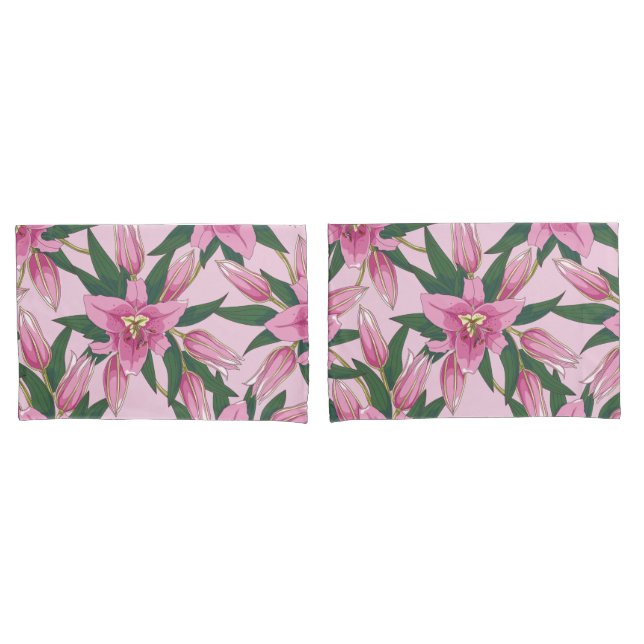 Funda De Cojín Silencio en flor en rosa pastel (Anverso - Set)