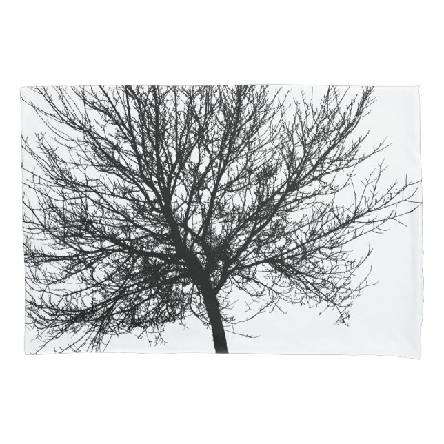 Funda De Cojín Silhouette de árbol (Anverso)