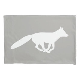 Funda De Cojín Silhouette Fox blanca