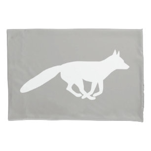 Funda De Cojín Silhouette Fox blanca