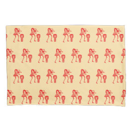 Funda De Cojín Silhouette, marfil feliz de baile y rojo