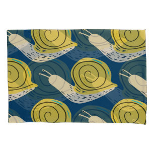 Funda De Cojín Siluetas de caracoles: amarillo, rosado.